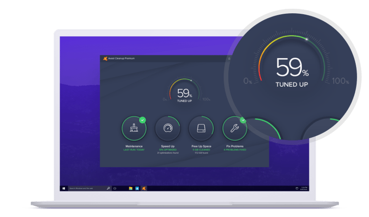 Avast Cleanup's built-in browser cleaner tool tunes up your browser and optimizes your PC.