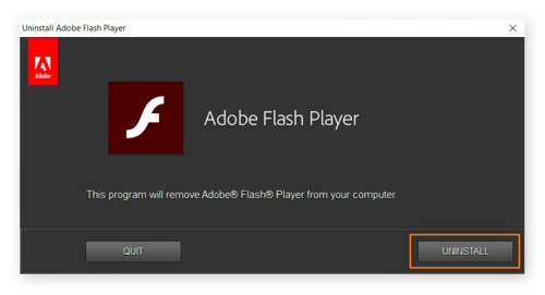 Deinstallationsprogramm für Adobe Flash Player