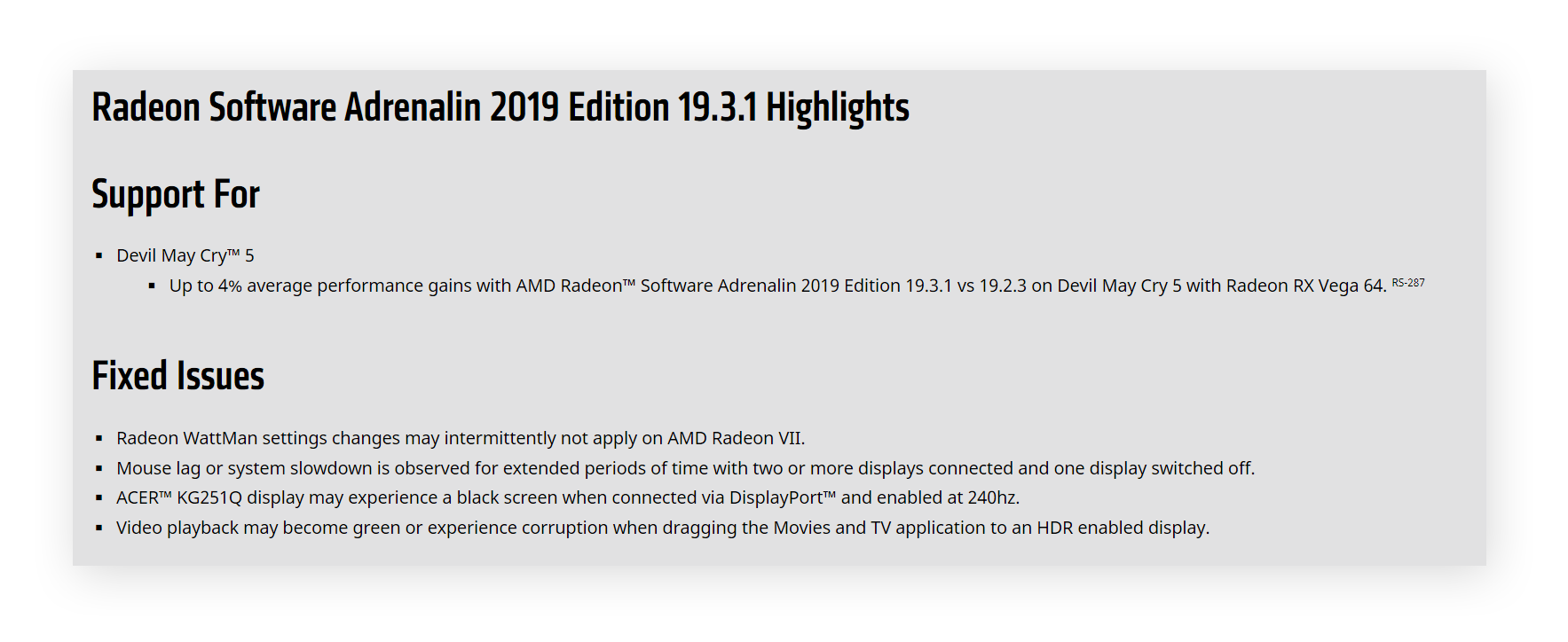 AMD driver updates