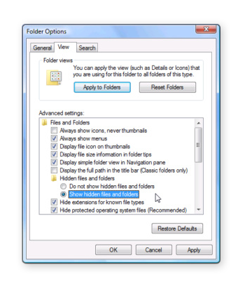 Unter Windows 7 können Sie versteckte Dateien in wenigen Minuten anzeigen.