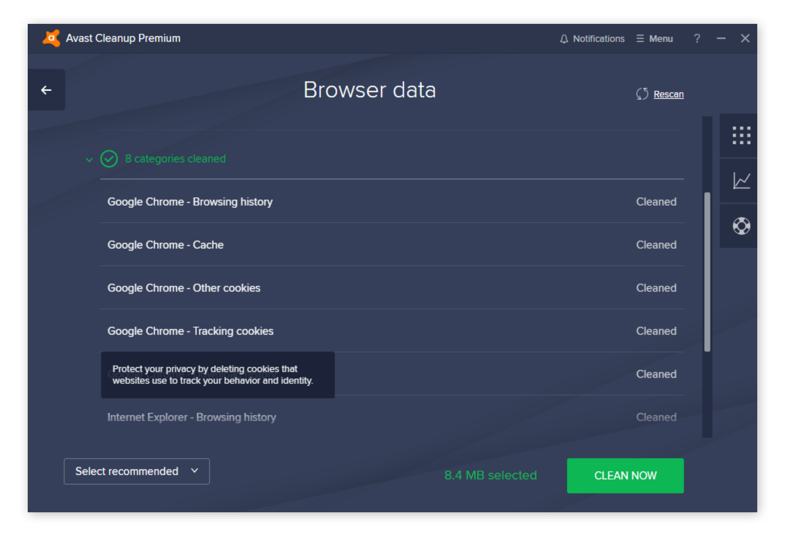 where to find avast browser cleanup tool