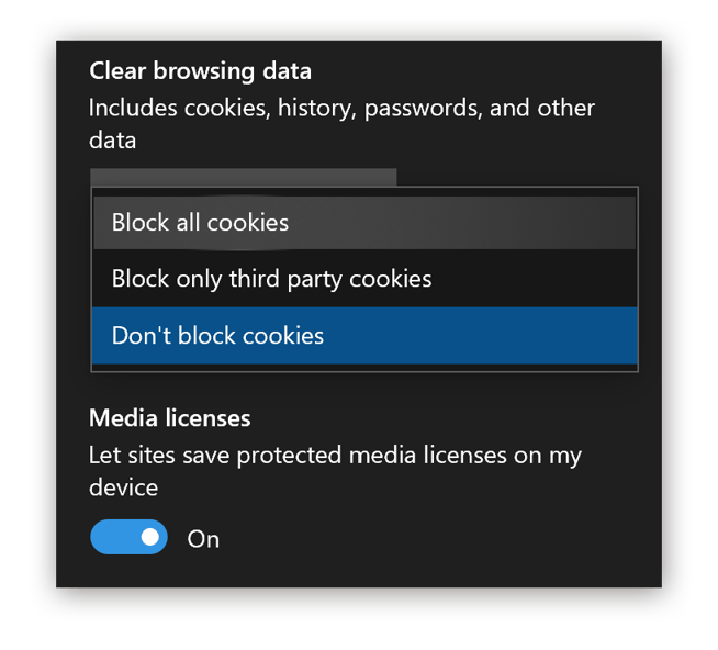 Cookies disabled