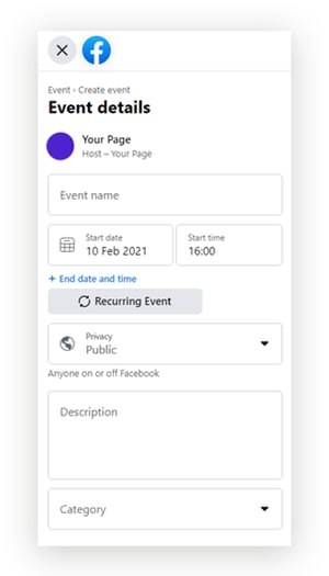 Screenshot of Facebook event details