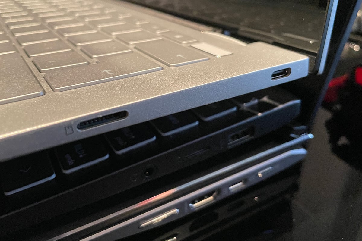 Laptop with only a USB-C port on the right side