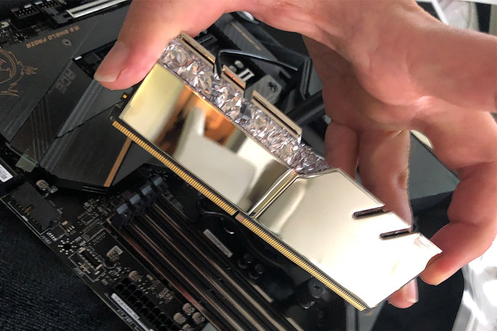 Inserting RAM into the motherboard of a PC