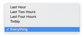 Select a time range to clear your cache. We suggest "everything."