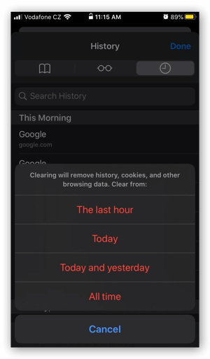 Clear History