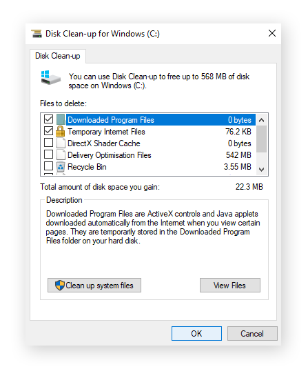 ccleaner for mac erase free space temporary file location