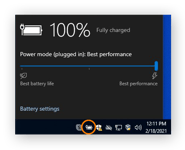 Ajuste de la configuración de energía en un portátil con Windows 10 para obtener el mejor rendimiento.