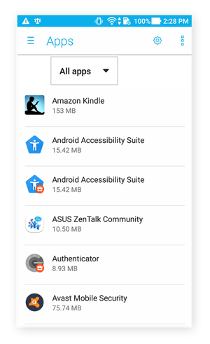 Viewing all of your downloaded apps in Android 7