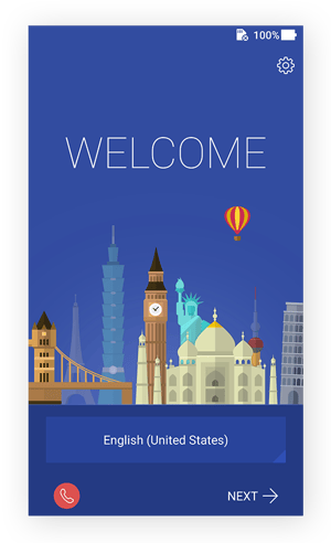 The welcome screen on Android looks the same as though the phone is new.