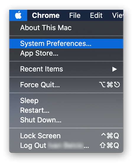 Opening the System Preferences from the Apple Menu in macOS Catalina