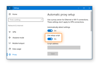 Iată cum să setați setările automate ale serverului proxy Windows 10.'s how to set Windows 10's automatic proxy server settings.