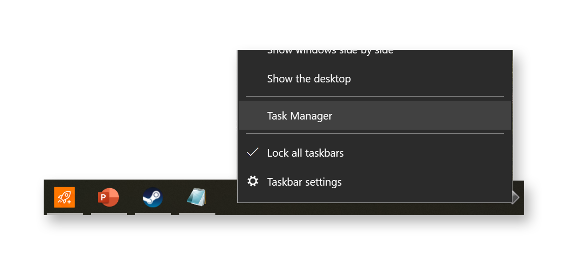 Accessing Task-Manager