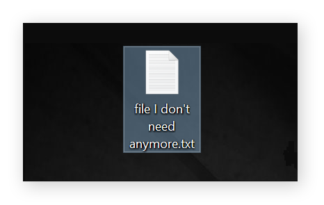 can t delete file from desktop