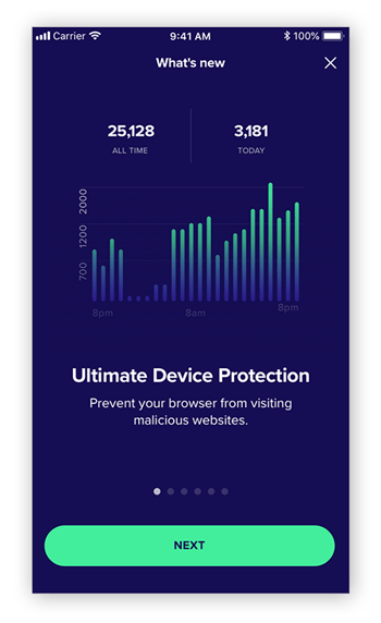 Avast Mobile Security's premium protection features ensure your privacy online.