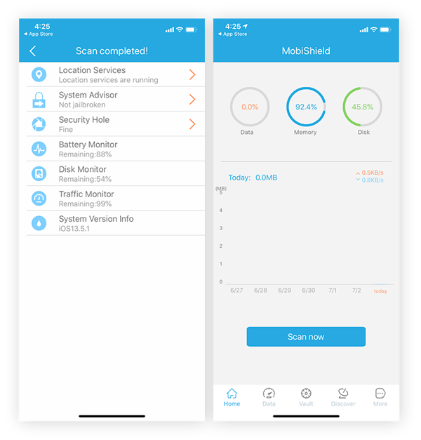 From data usage to device security, MobiShield keeps you in-the-know about your iPhone.