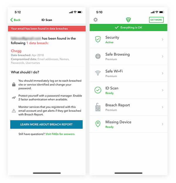 If your data's been leaked online, Lookout's step-by-step instructions tell you what to do next.