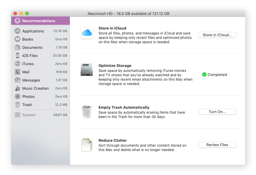 how to delete the other storage on mac