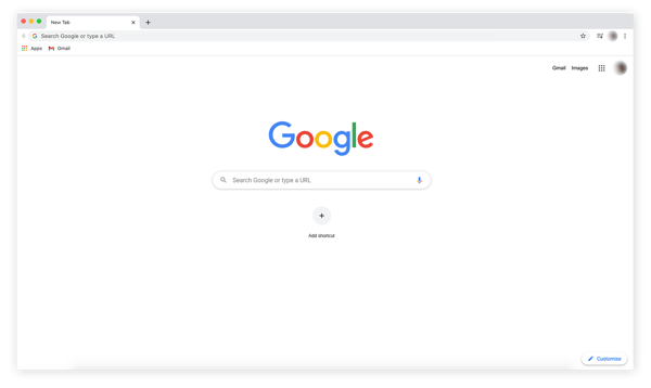 Screenshot of what a Google Chrome browser window looks like