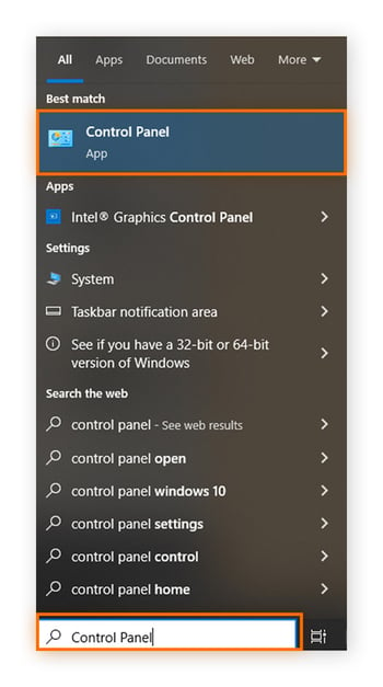 Para activar el uso compartido de impresoras y dispositivos en Windows, abra el Panel de control