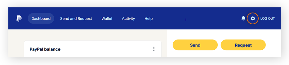  Reset your PayPal security questions by clicking on the gear in the top-right corner