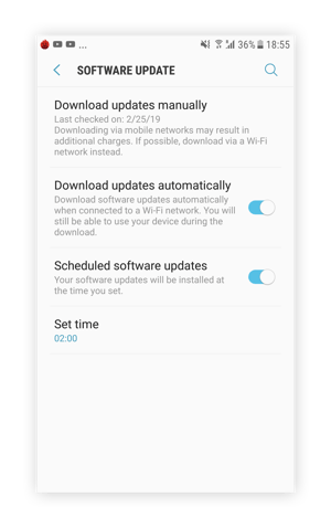 Android software updates