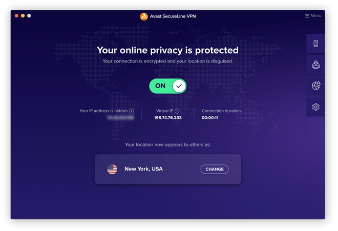 O Avast SecureLine VPN oculta o endereço IP para manter seus dados seguros ao conectar a redes Wi-Fi públicas.