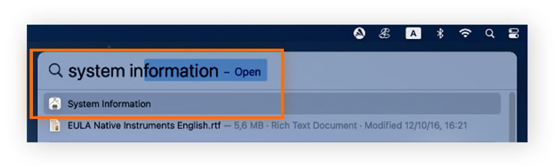 To see details about your RAM, open a Spotlight search and type System Information, then launch it