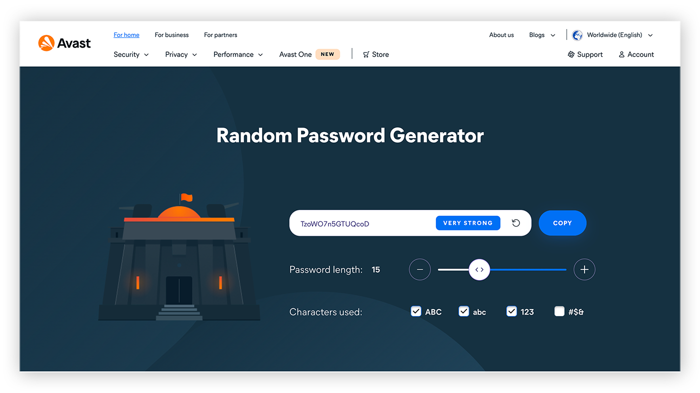 A random password generator will automatically create incredibly strong passwords for you.