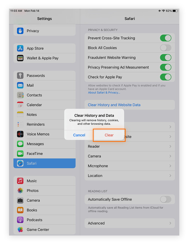 How to Clear Your Cache & Cookies on iPad | Avast