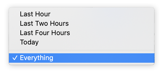 Select a time range to clear your cache. We suggest "everything."