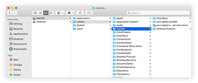 Cache mac os