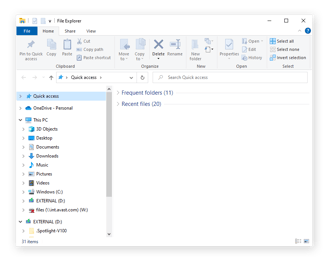 Windows 10의 파일 탐색기