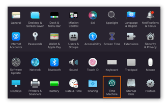 MACOS 시스템 환경 설정에서 타임