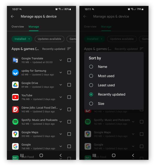  Managing Apps in Android for data privacy via User settings.