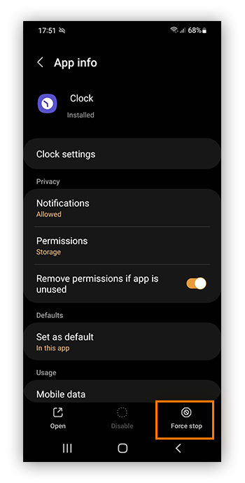 Forcer l’arrêt d’une application pour éviter qu’elle ne bloque votre appareil Android.