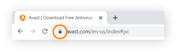 Ícone de cadeado na barra de endereços do navegador indicando uma conexão HTTPS.