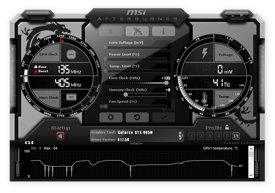 MSI Afterburner ile overmock kontrol listenizde çalışır