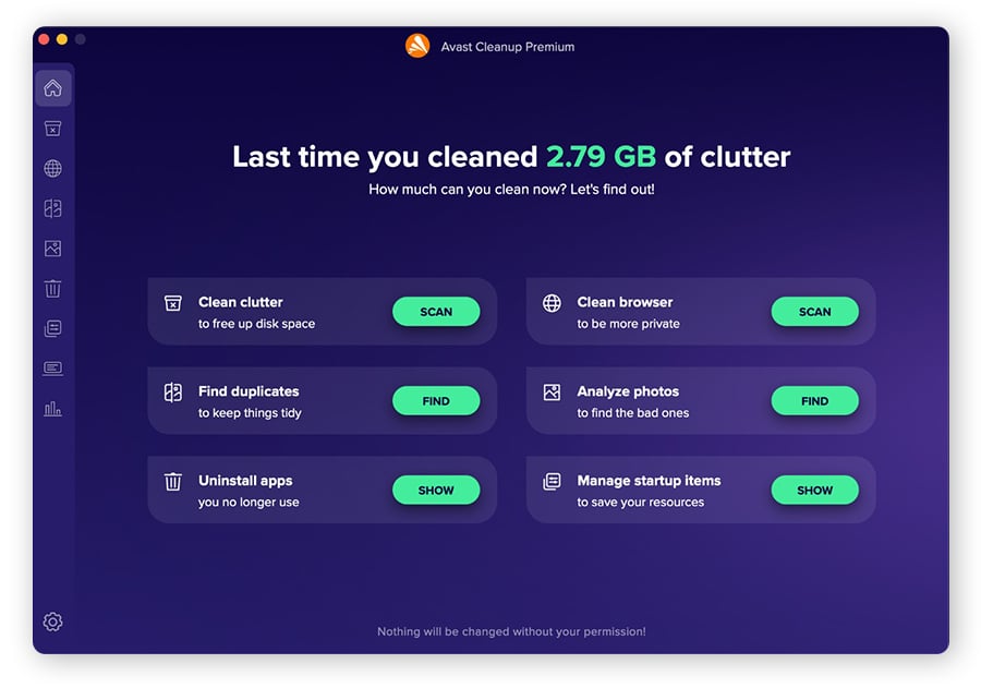 Después de restablecer la PRAM y el SMC del Mac, use Avast Cleanup para que siga funcionando sin problemas.