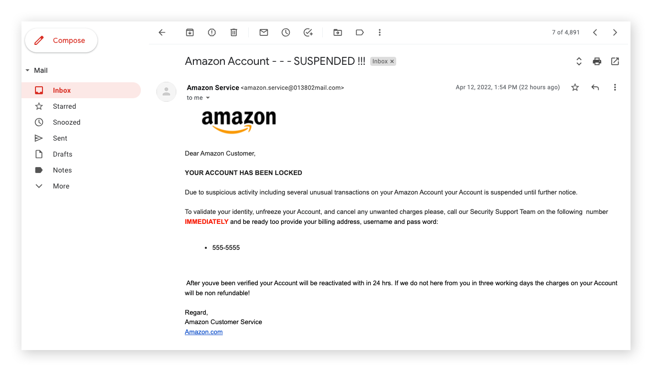 How to Spot Amazon Phishing Emails & Stop Scammers