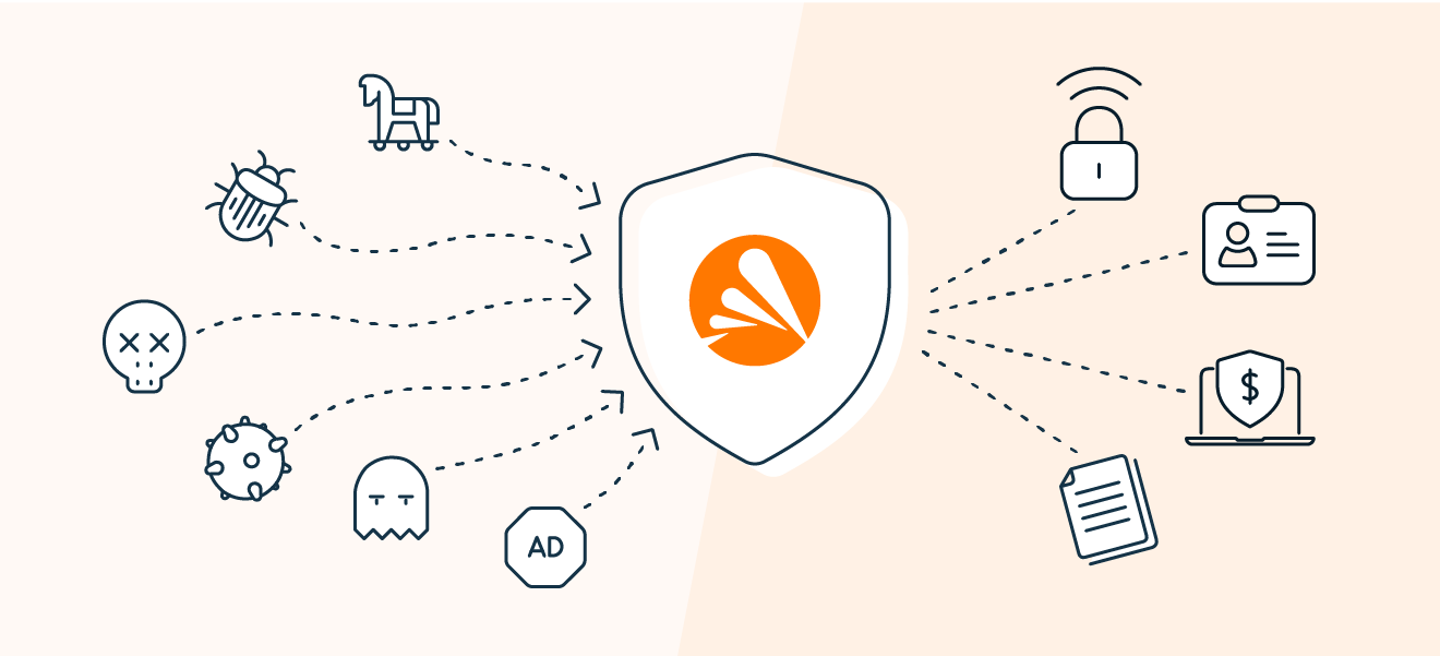 Avast One protège vos appareils et vos données contre les menaces qui pèsent sur votre sécurité et votre confidentialité en ligne.