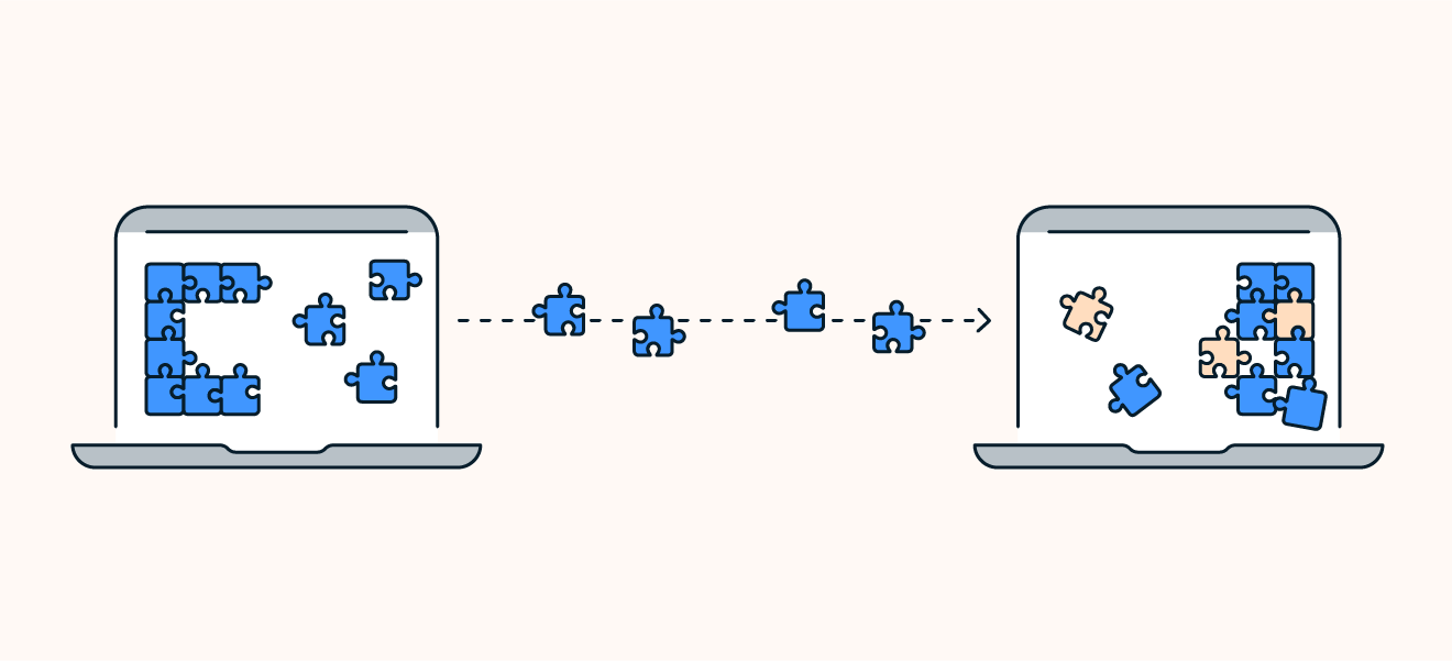 UDP works by firing data from server to device until all data is transferred or the connection is terminated.