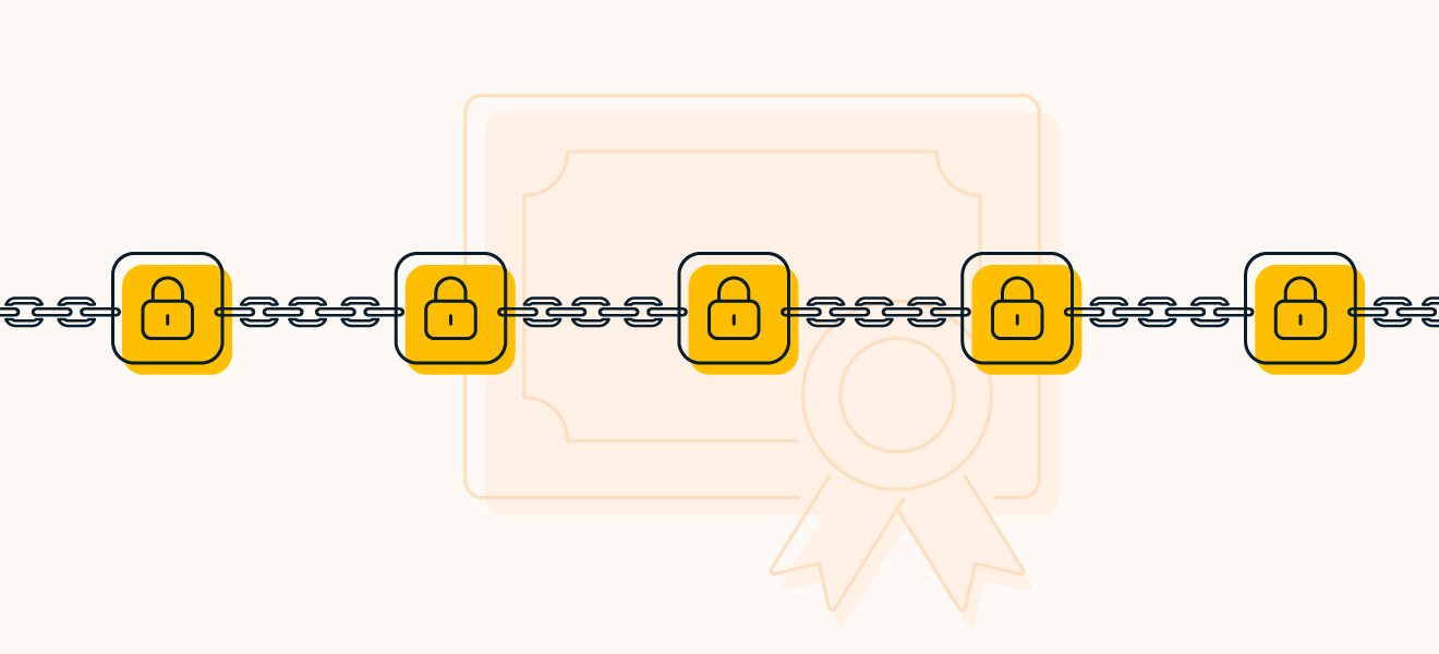 Certificado de propriedade de NFT protegido usando a tecnologia de blockchain.