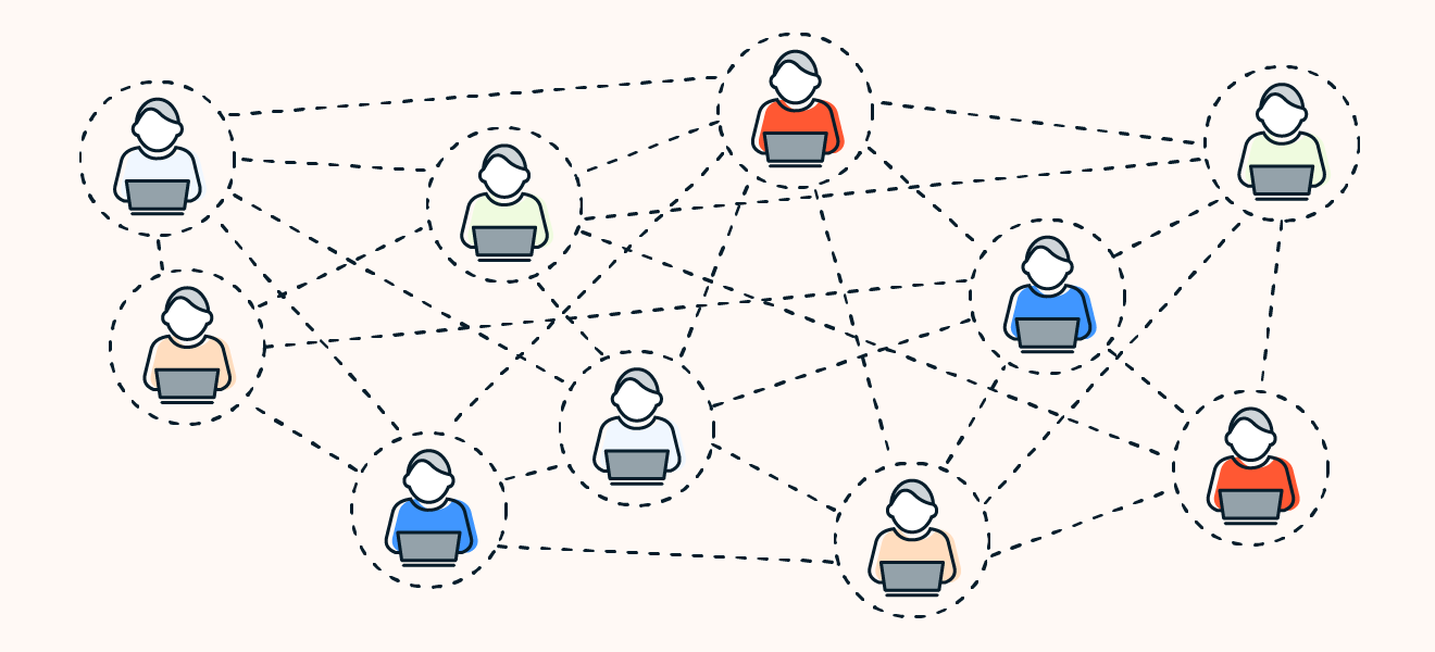 A DAO distributes decision-making to each member of an organization or community.