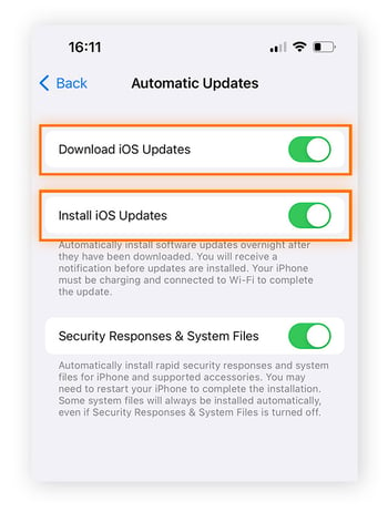 How to enable OS updates on an iPhone