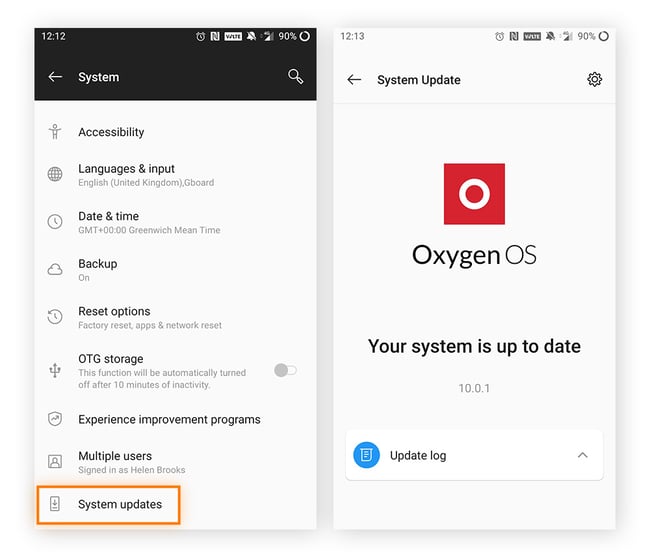 How to update OS on Android