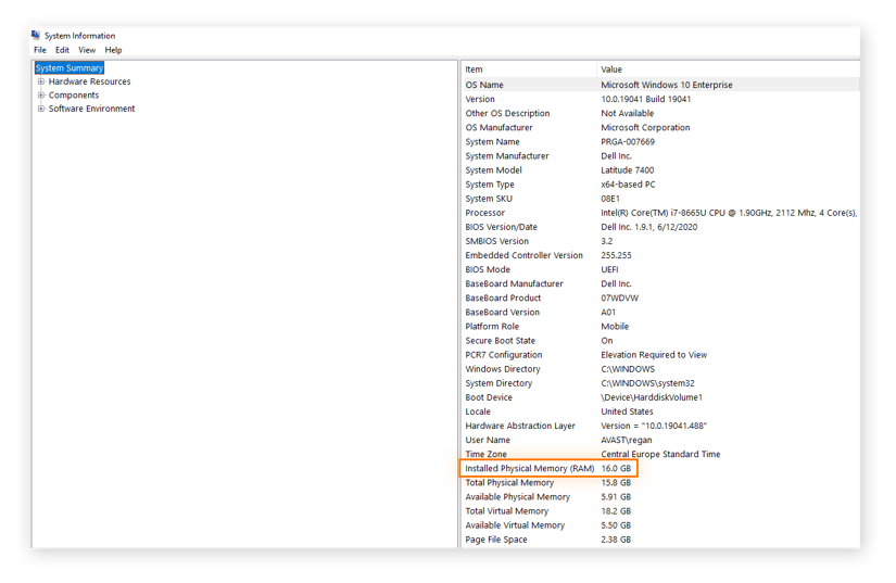 How to Check How Much RAM I Have | Windows 10 & 7 | Avast